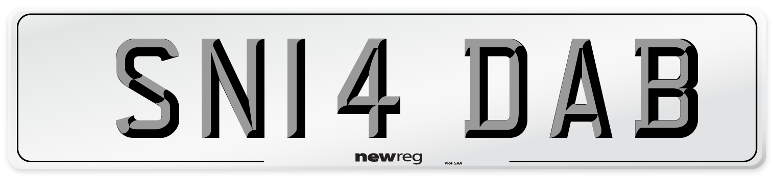 SN14 DAB Number Plate from New Reg